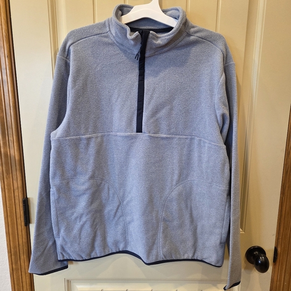 Goodfellow & Co Men’s Polar Fleece High Neck 1/2 Zip Sweatshirt Blue Size Large - Picture 1 of 10